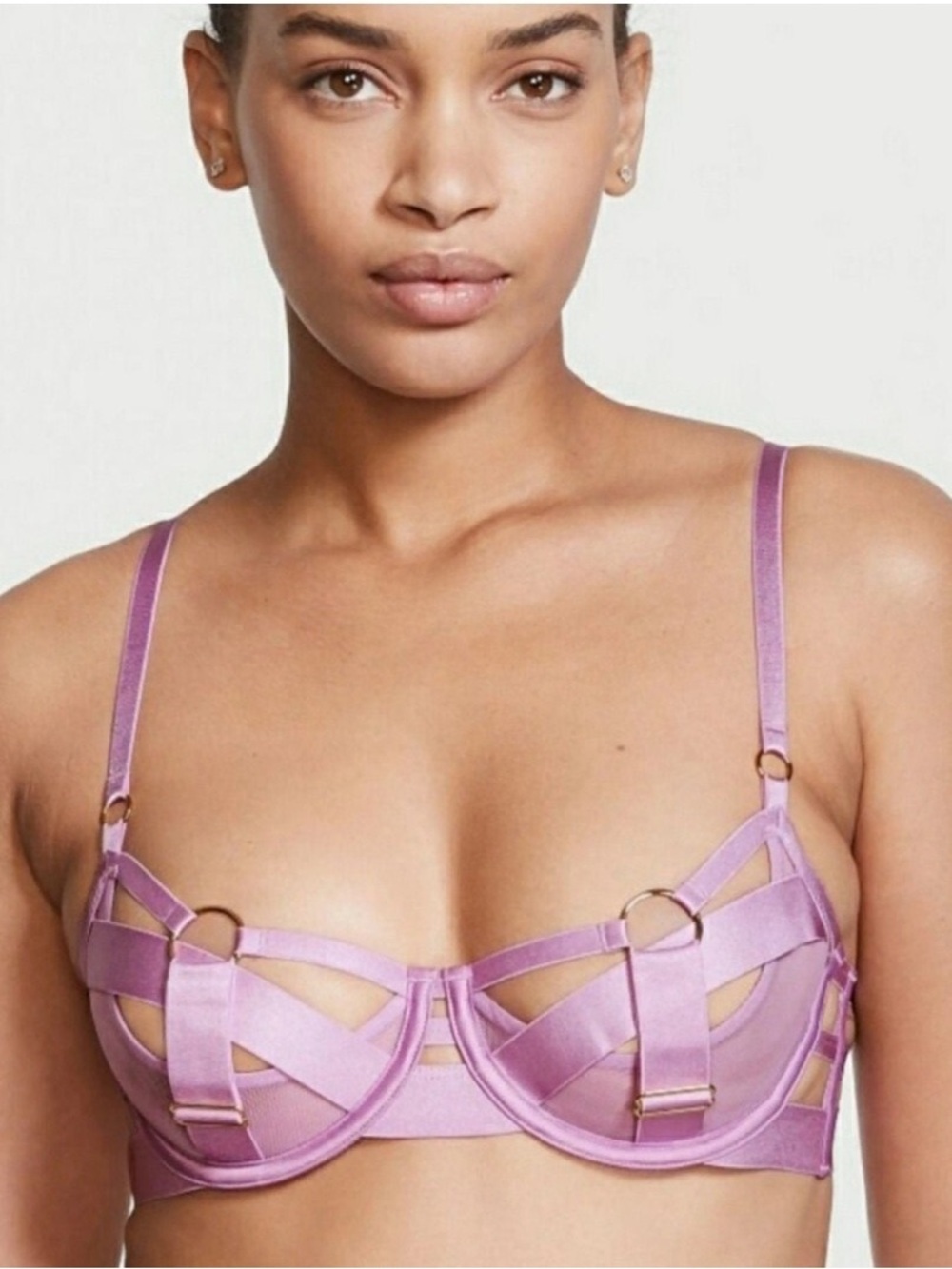 NWT Victoria’s Secret Very Sexy
Light Lilac Purple Demi Strappy Cutout Bra